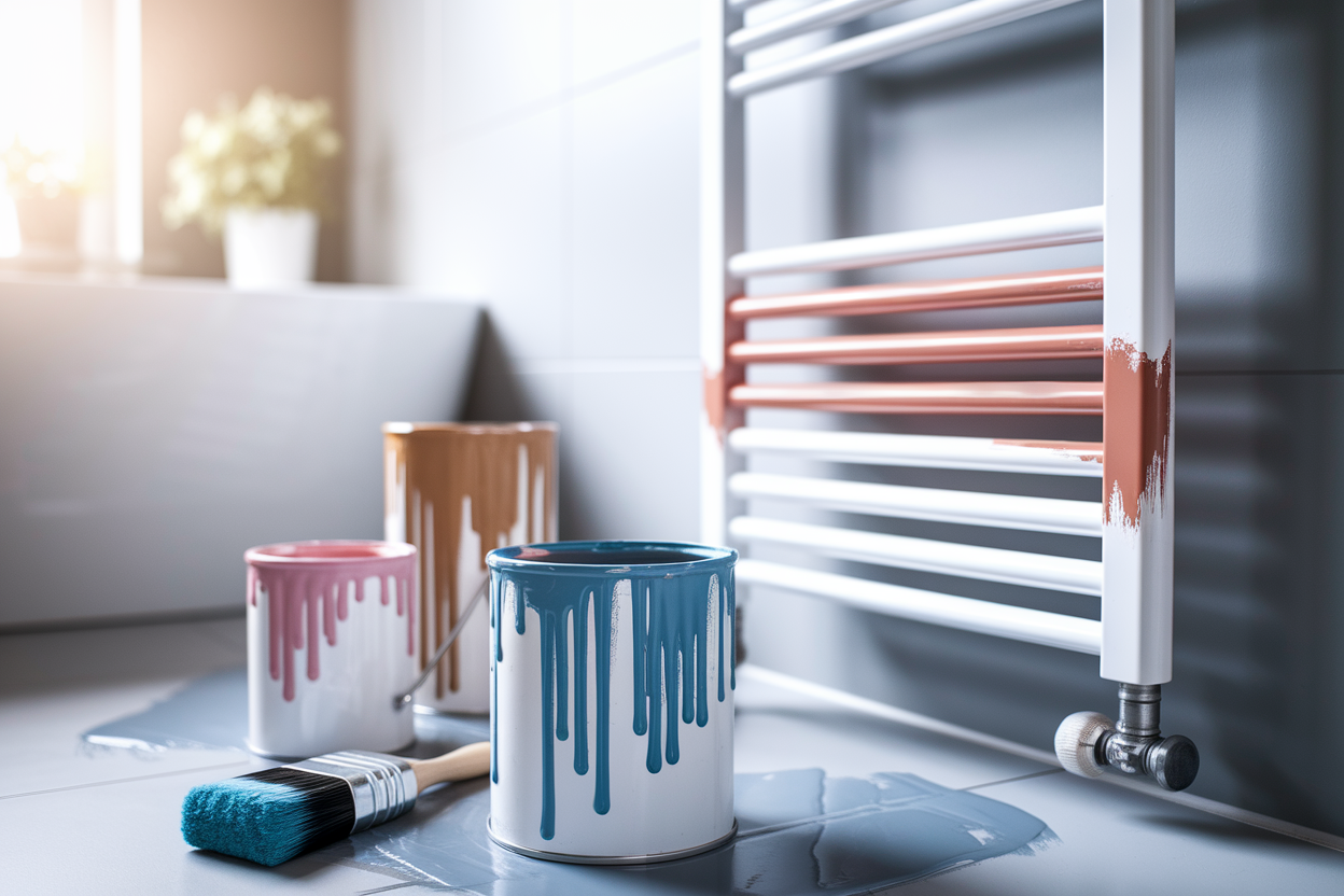 radiateur-serviette-moderne-peinture-pinceaux